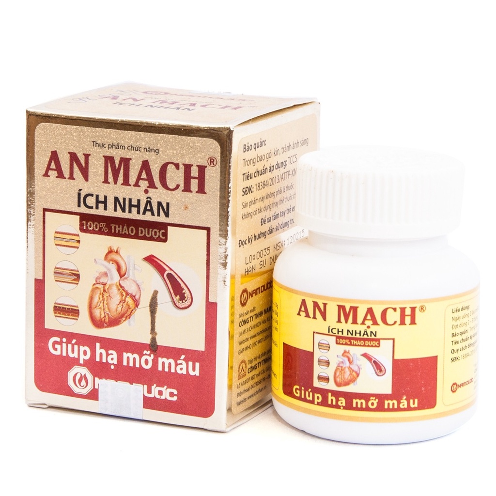 An Mạch Ích Nhân (Hộp 50 viên) - Giúp giảm mỡ máu