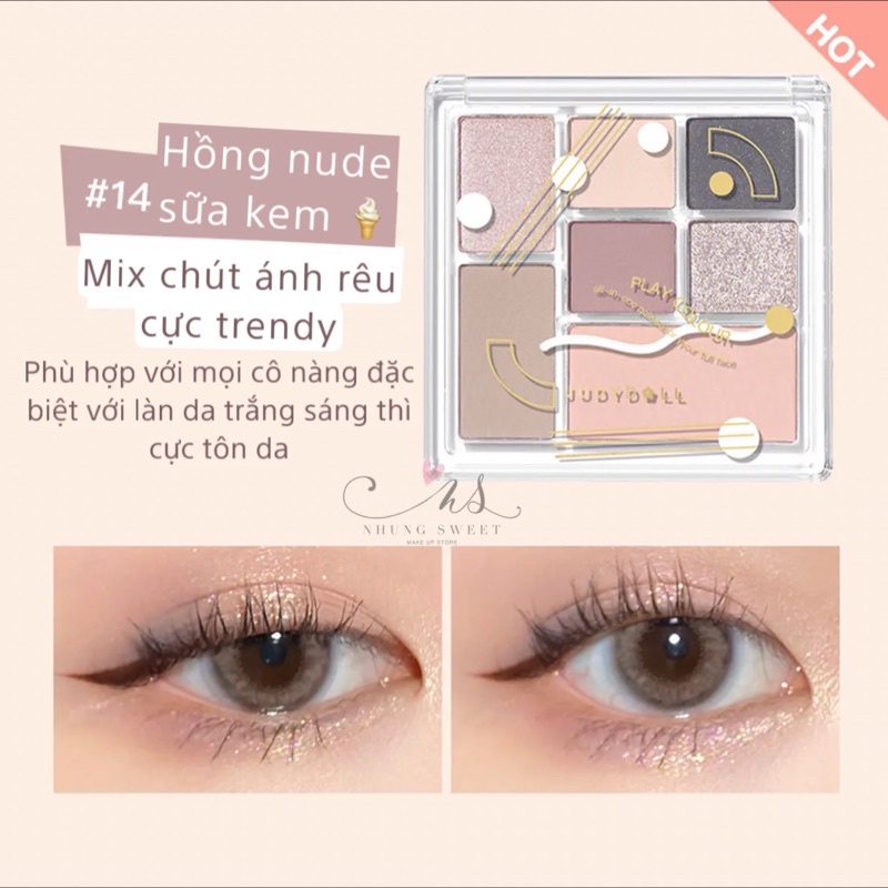 BẢNG MẮT Hot trend ĐÀO NGỌC TRAI   - MÀU HỒNG NUDE BABY - MÀU NÂU CÀ PHÊ SANG CHẢ