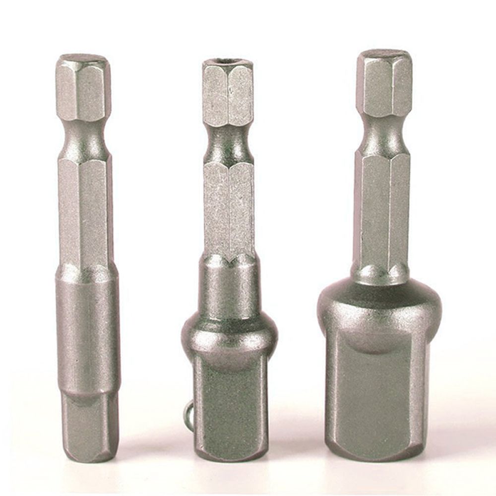 BITS Bộ 3 Đầu Chuyển Đổi Mũi Khoan 1 / 4 "3 / 8" 1 / 2 "