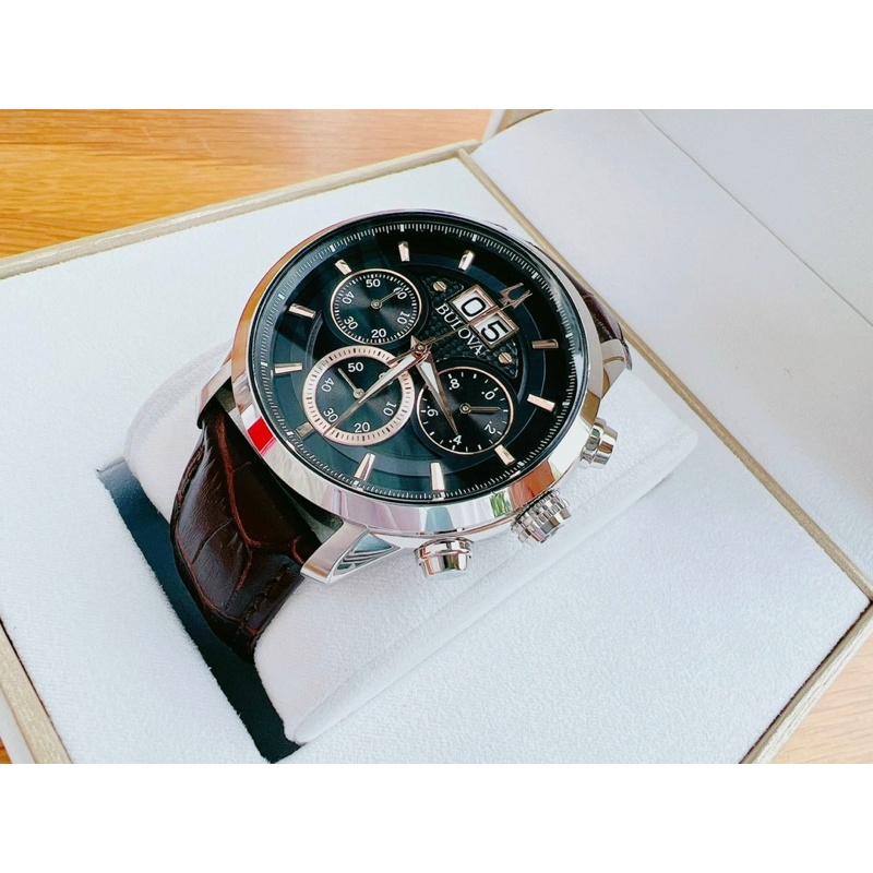 ❤❤Đồng hồ nam Bulova Sutton Chronograph Black Watch  96