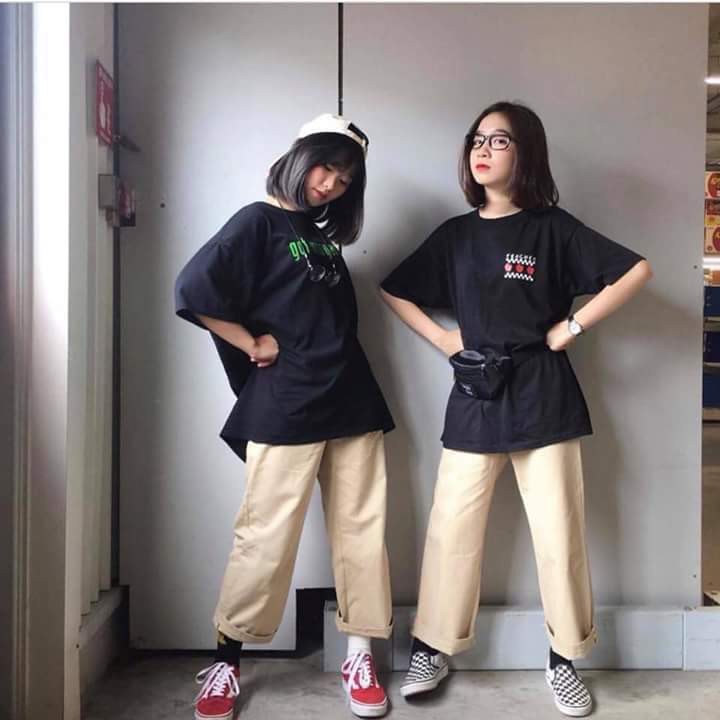 Quần culottes kaki form unisex