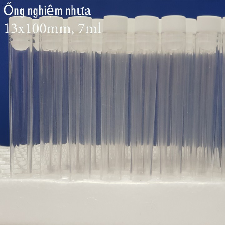 Ống nghiệm nhựa 7ml HTM có nắp không nhãn