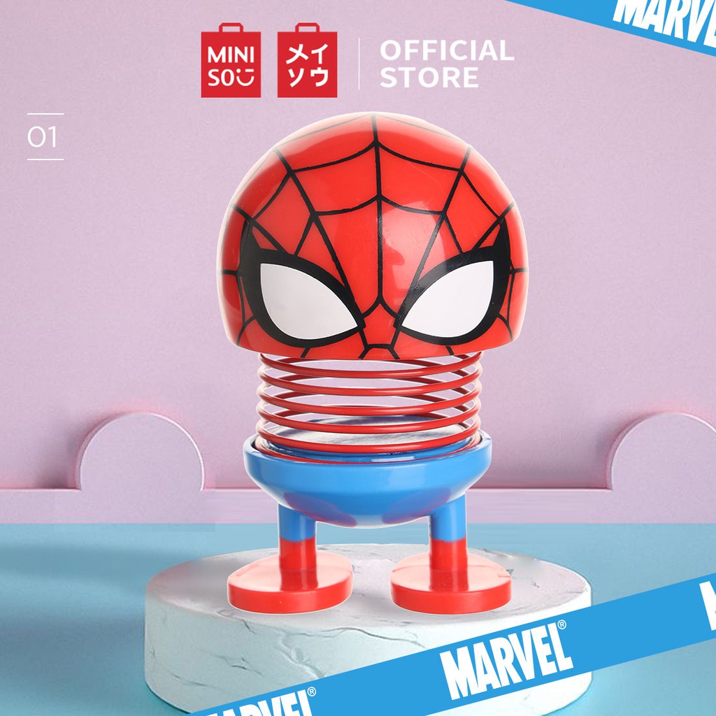 Tượng nhỏ trang trí có lò xo Miniso Marvel - Hàng chính hãng