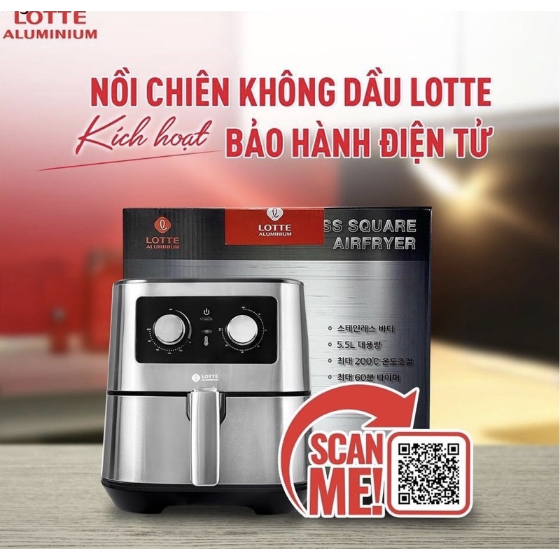 💥🔥Nồi chiên không dầu Lotte 5,5l ,nồi chiên không dầu Lotte chính hãng hàn quốc 💥💫