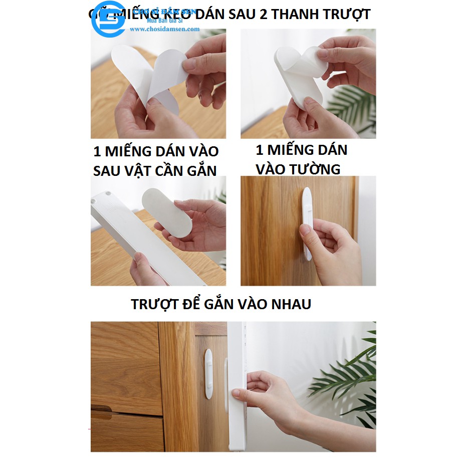 Bộ dụng cụ treo ổ cắm điện trượt siêu tiện dụng an toàn cho bé, giá đỡ các vật dụng gia đình G78-TreoOCD-Truot