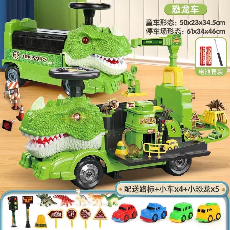 Xe chòi chân 2 in 1 cho bé kết hợp đồ chơi thông minh mô  hình xây dựng⁴