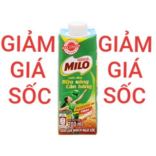 Thùng 24 hộp milo lúa mạch bữa sáng cân bằng 200ml