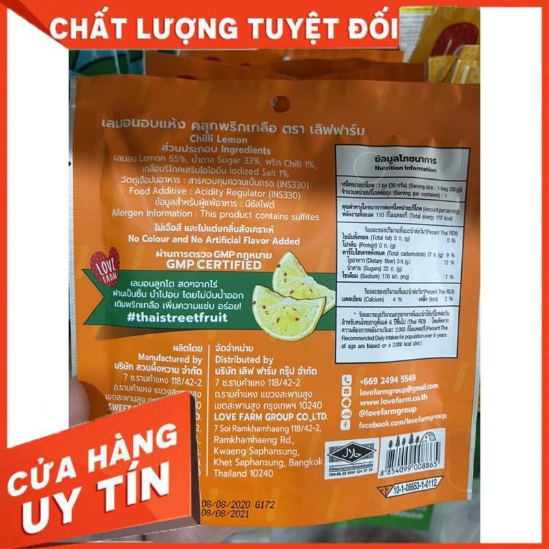 [Ăn vặt] Trái cây sấy dẻo Love Farm hàng Thái Lan