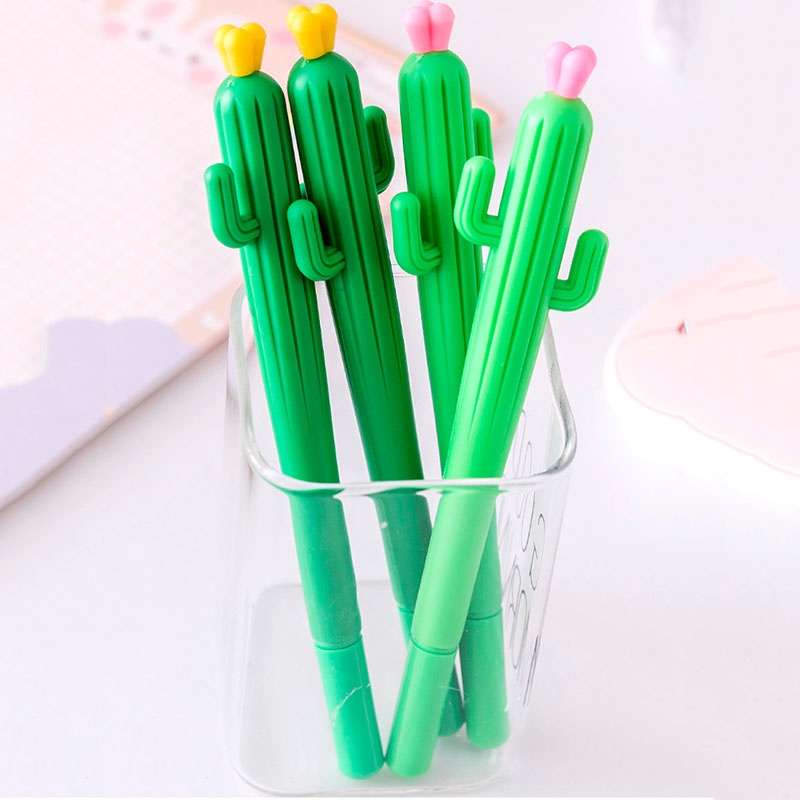 Bút Bi Mực Đen 0,5Mm Hình Cây Xương Rồng