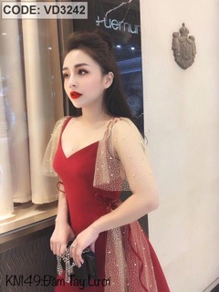 Đầm tay lưới bigsize
