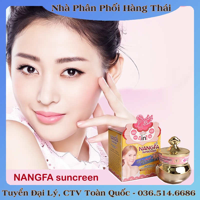 Kem Chống Nắng Dưỡng Trắng Da Che Khuyết Điểm Nangfa Sunscreen Ariya 4in1 SPF 50 - Hàng Thái Giá Sỉ