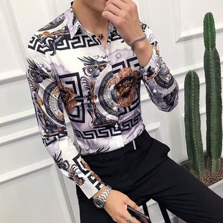 Sơ Mi Nam Họa Tiết 3D Dài Thời Trang Hàn Quốc