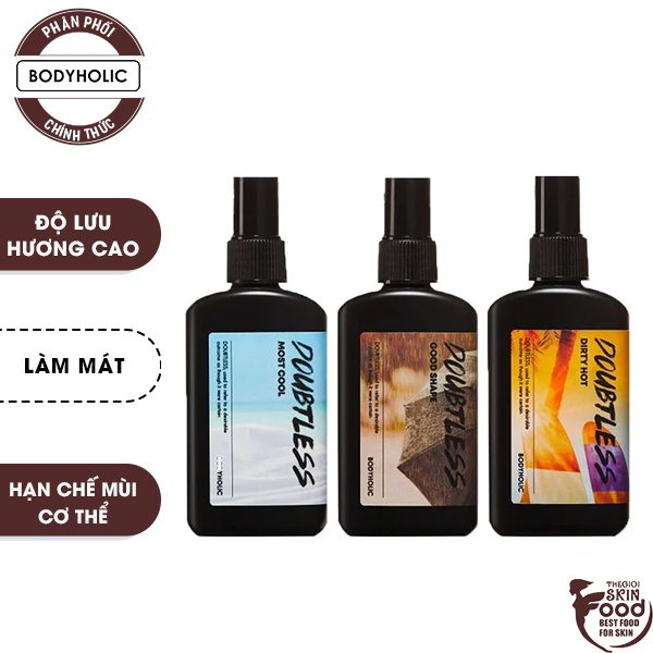 Nước hoa dạng xịt toàn thân mùi hương quyến rũ cho cả nam và nữ Hàn Quốc Bodyholic Doubtless Hair & Body Mist 100ml