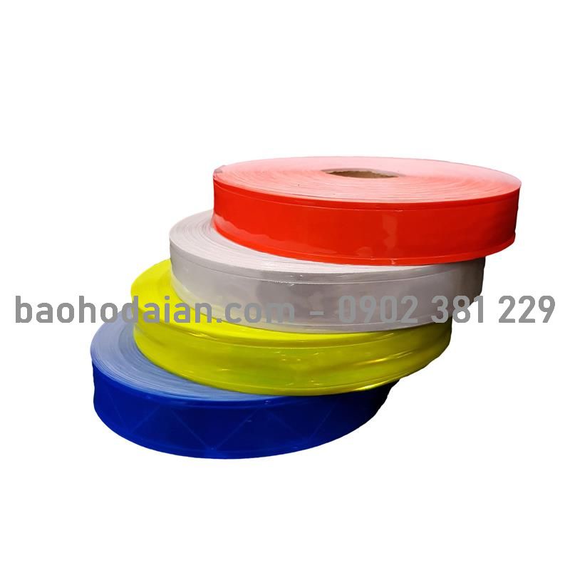 Dây phản quang nhựa trơn bản 2,5cm*50m