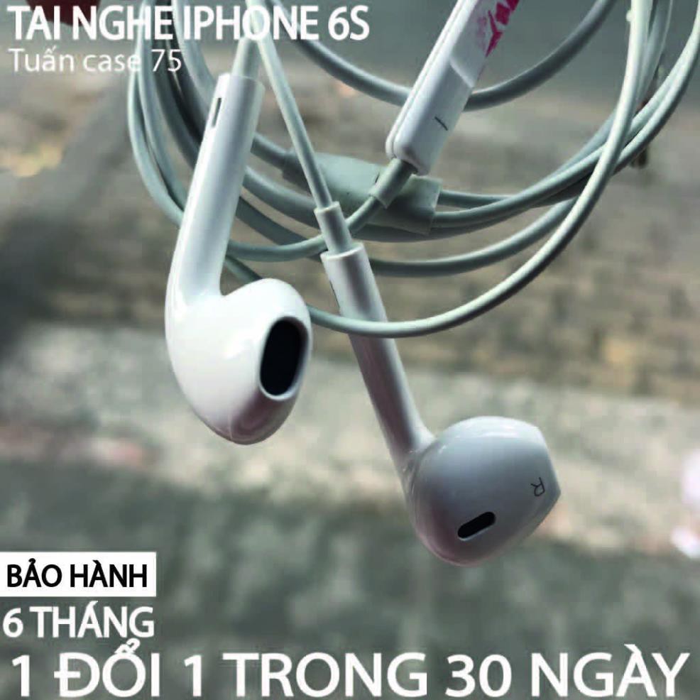 Tai Nghe Iphone 6/6S ⚡FREESHIP⚡ Tai nghe Iphone 6/6S ZIN Bóc Máy Có Hộp ⚡ BH 6 Tháng ⚡Tặng 1 Bao Đựng Tai Nghe- TGDĐ89