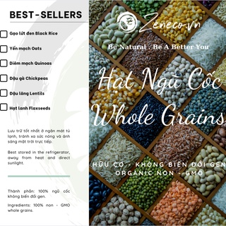 Gạo lứt đen - yến mạch - diêm mạch - đậu gà - đậu lăng - hạt lanh | black rice- oat- quinoa- chickpea- lentil- flaxseed