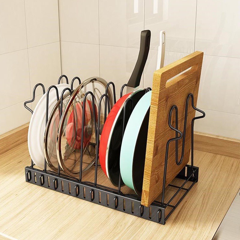 Kệ để chảo, xoong nồi 2 bên nhiều tầng, kệ để đồ nhà bếp  tiện dụng gọn gàng, ngăn nắp