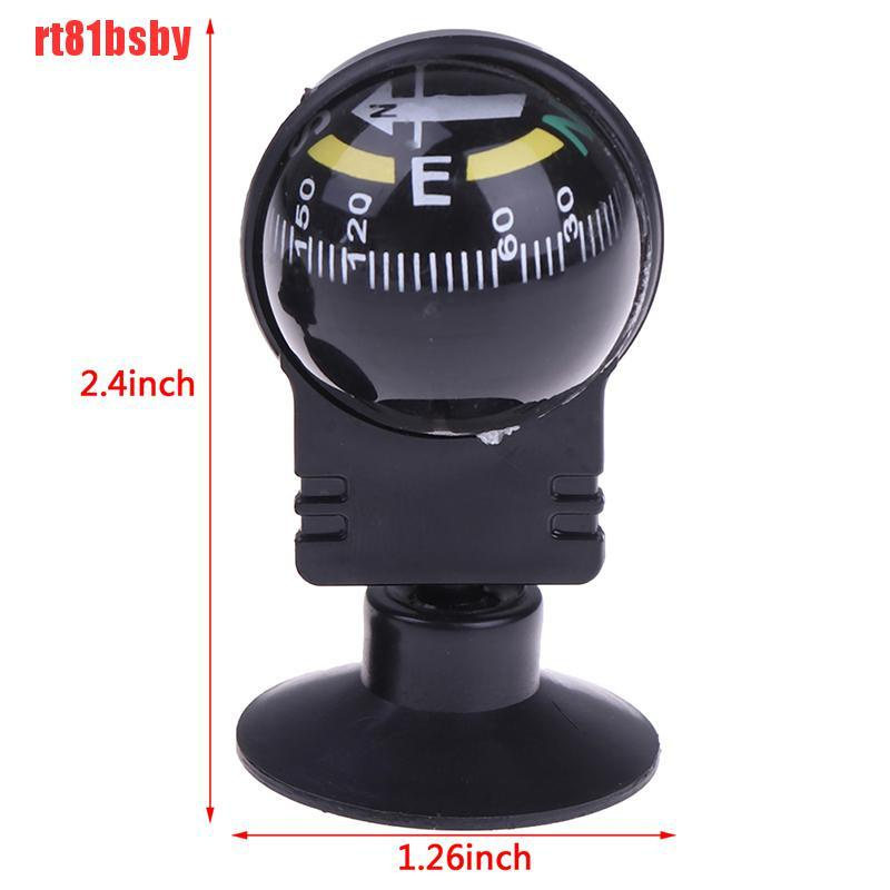 [rt81bsby]1 Pcs 360 degree rotation Navigation Ball Shaped Car Compass with Suction Cup