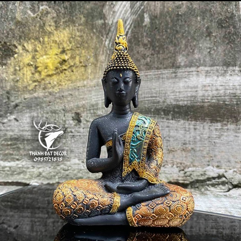 Tượng Phật Thái Ngồi Thiền Size 10cm, Tượng Phong Thủy Trang Trí Xe, Trang Trí Tiểu Cảnh