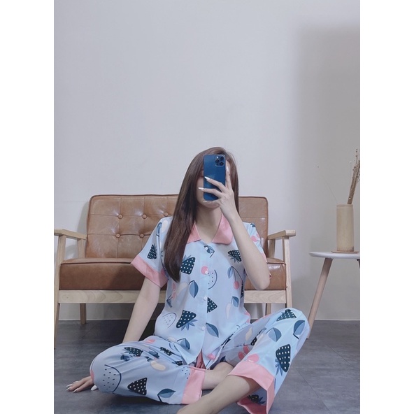 ĐỒ BỘ MẶC NHÀ - PYJAMA TAY NGẮN QUẦN DÀI HỌA TIẾT SANG TRỌNG | BigBuy360 - bigbuy360.vn