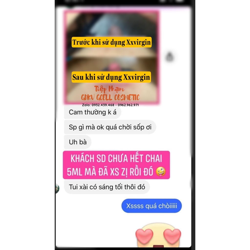 Kem Làm Hồng Nhũ Hoa và Bikini Xxvirgin Gcell 15ml Hàn Quốc