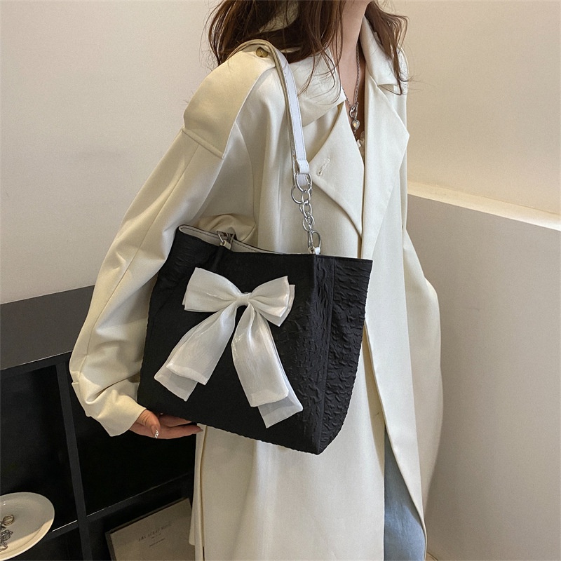 Túi Xách tote Cỡ Lớn Đính Nơ Xinh Xắn