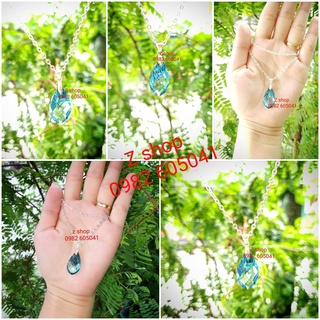 Mặt dây chuyền giọt nước xanh pha lê Áo cao cấp