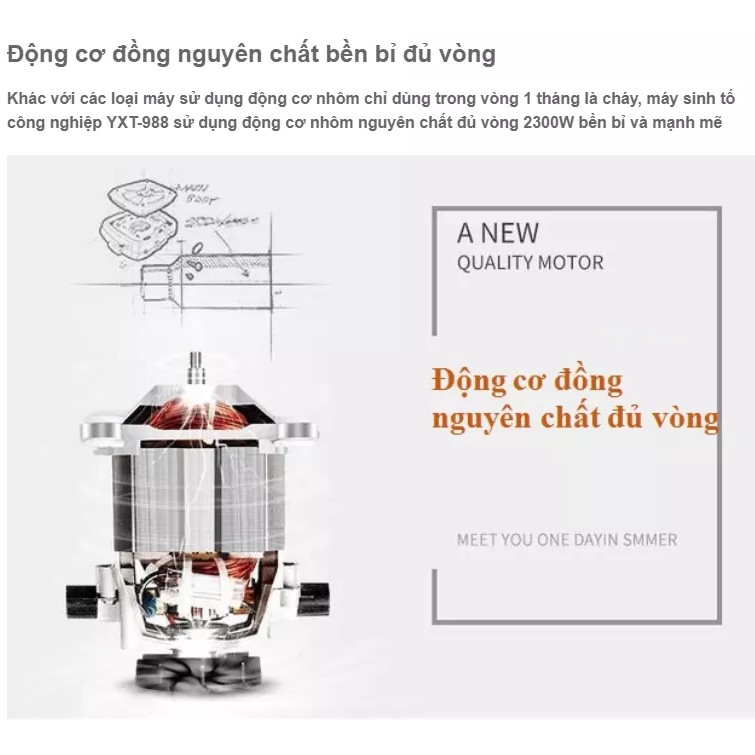 Máy xay sinh tố đá công nghiệp XTY-10a dung tích 6L 3200W-Có vòi
