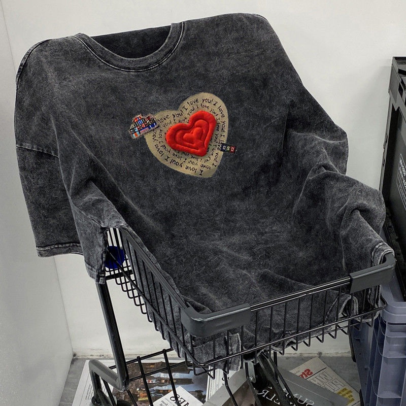 Áo Thun Ngắn Tay Phong Cách Hiphop Retro Đường Phố Cá Tính Cho Nam