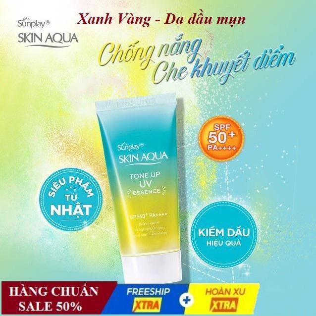[AUTH] Kem chống nắng Nhật Bản lên tone trắng sáng Skin Aqua Tone up UV SPF 50+ PA++++ 80gr | BigBuy360 - bigbuy360.vn