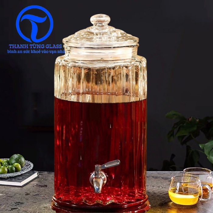 Bình trụ sọc có vòi 6 lít, 8 lít