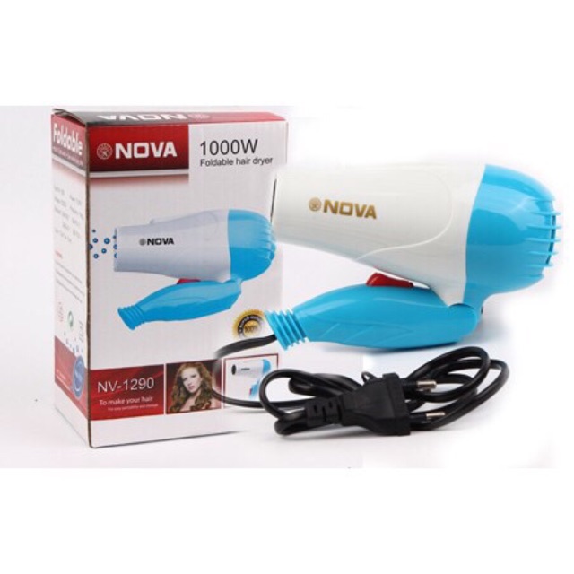 Máy sấy tóc mini Nova 1000W tiện lợi