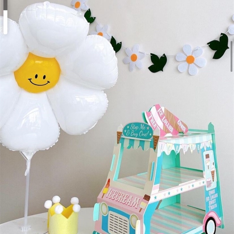 Dây Cờ Bông Cúc Trắng Trang Trí Sinh Nhật Đáng Yêu - Yori Party