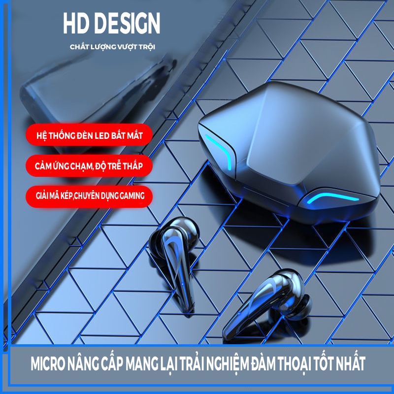 Tai Nghe Gaming Apro366 Tws Bluetooth 5.0 - Không Dây Có Mic Với Độ Trễ Thấp - Chính Hãng HD DESIGN