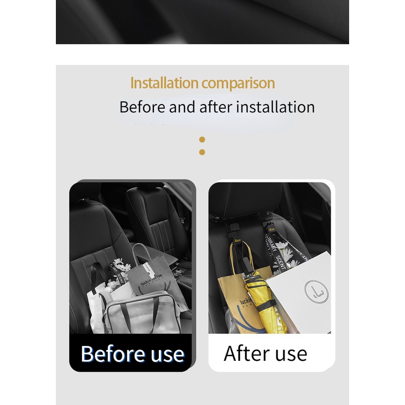 Móc Treo Đồ Hai Tầng Đa Năng Gắn Lưng Ghế Xe Hơi Tiện Dụng