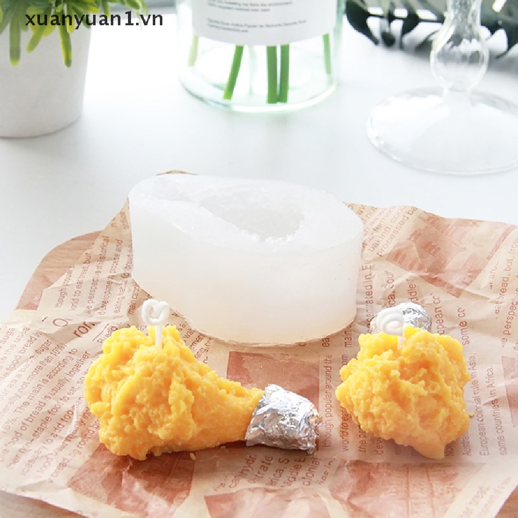 1 Khuôn Làm Nến Hình Đùi Gà Bằng Silicone 3D Trang Trí Nhà Cửa