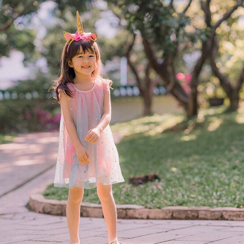 Set váy kèm bờm pony cho bé cực xinh hàng QC