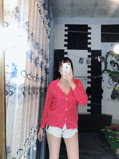 ÁO SƠ MI SỌC THUN POLY CO GIẢN NHẸ