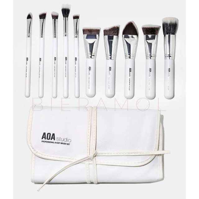 AOA- Bộ cọ Trắng trang điểm- White Makeup Brush Set