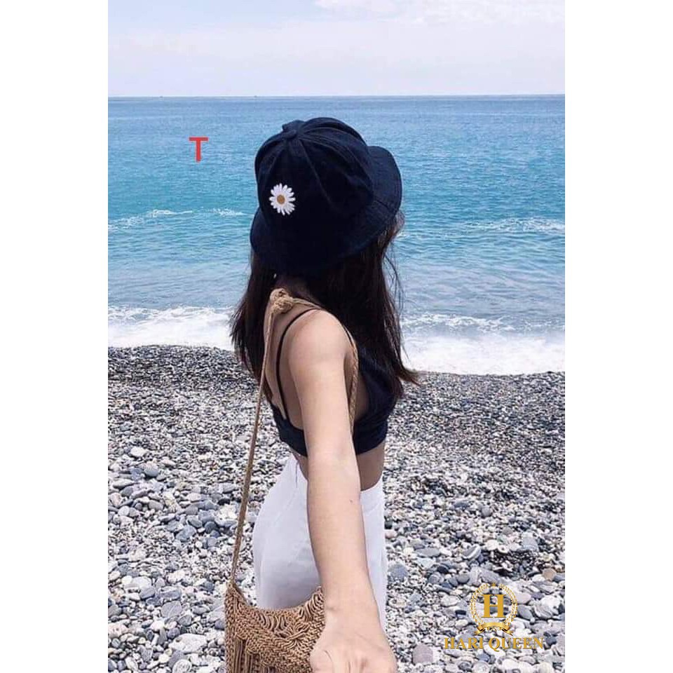 [FREESHIP ĐƠN TỪ 50K] Mũ vành thêu hoa cúc DTR0320
