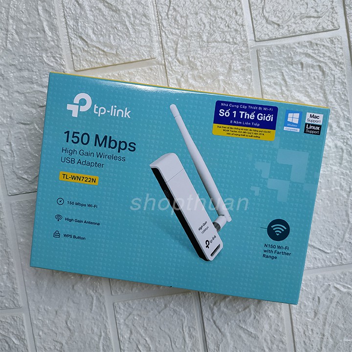 USB Wifi Thu Wireless TP-Link TL-WN722N có anten - USB thu Wifi