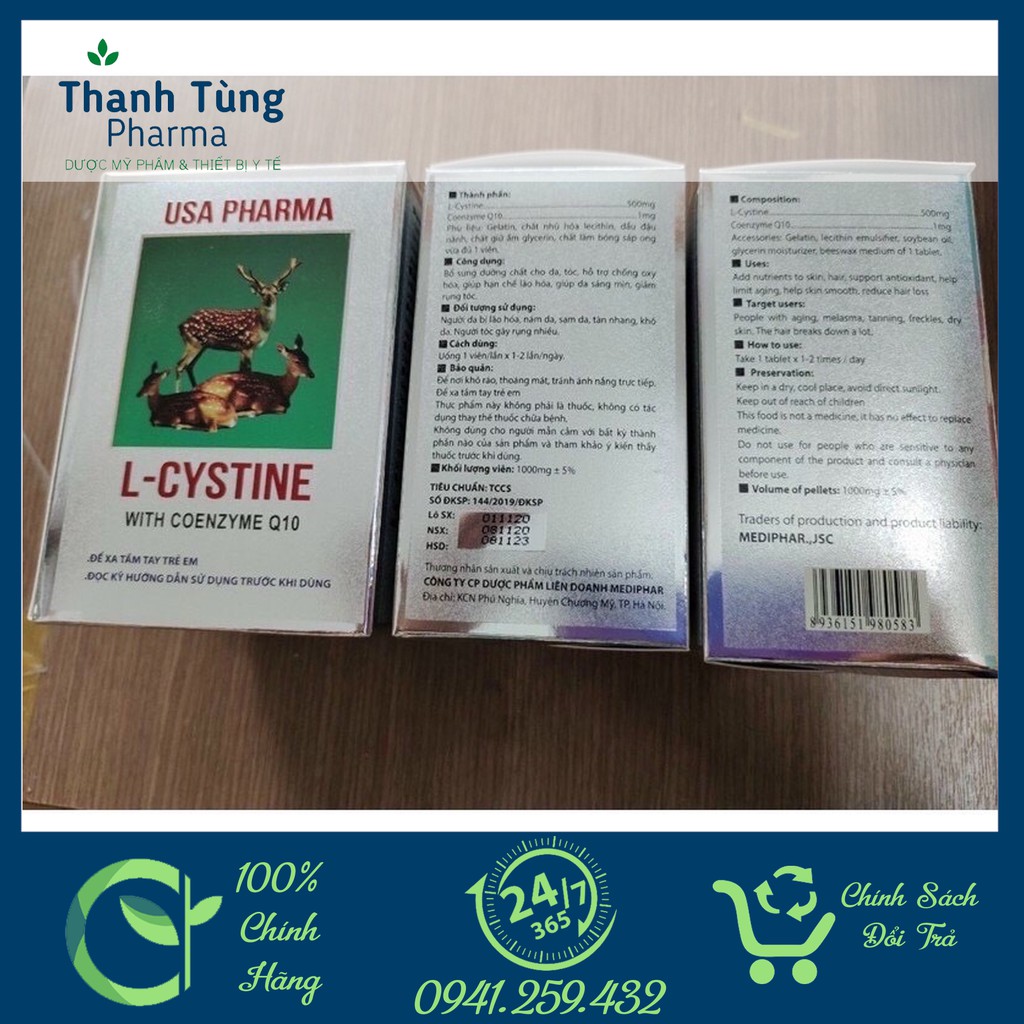 ⚜️CHÍNH HÃNG⚜️VIÊN UỐNG TỔNG HỢP LÀM ĐẸP DA, BỔ TIM MẠCH L CYSTINE VỚI COENZYME Q10 HỘP 60 VIÊN | BigBuy360 - bigbuy360.vn