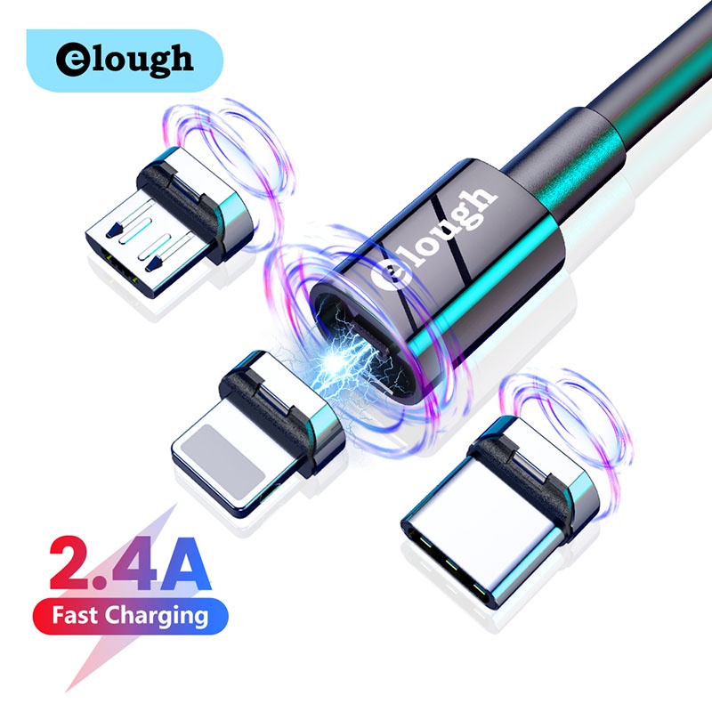 Dây cáp sạc nam châm elough 2.4a Micro Usb Type C độc đáo cho