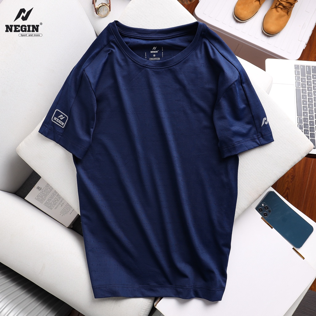 Áo Thun Thể Thao Nam NEGIN Cổ Tròn Tay Ngắn Với Chất Liệu Kháng Khuẩn, Chống Tia UV 0059