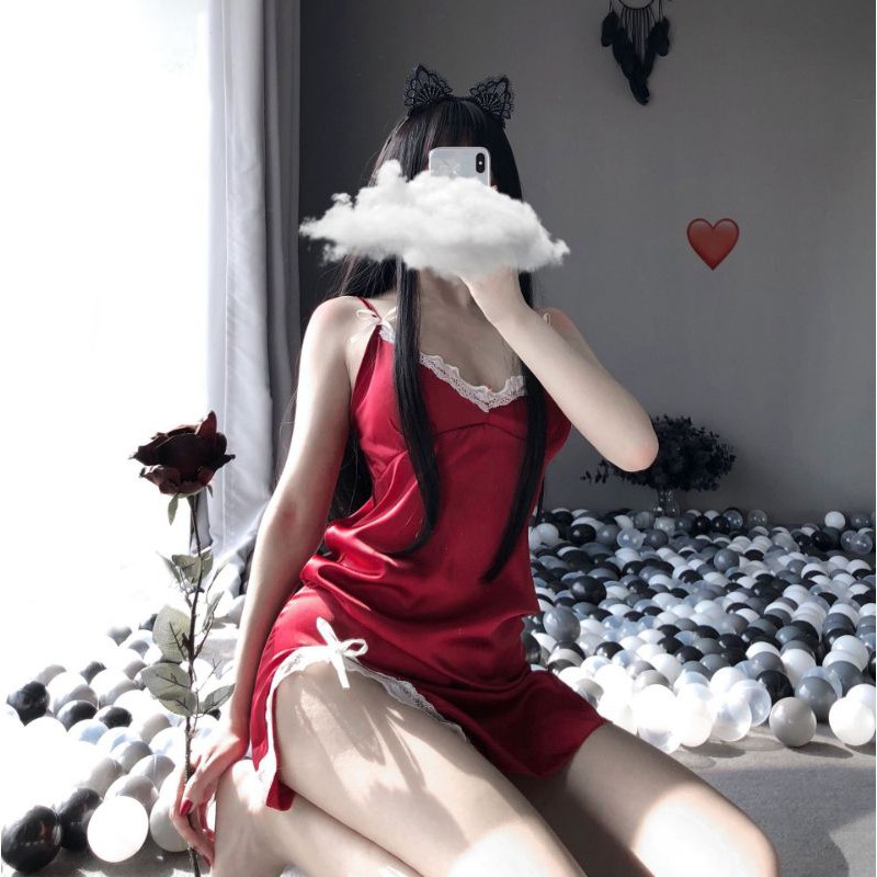 váy ngủ đầm ngủ lụa ren mềm mại sexy gợi cảm