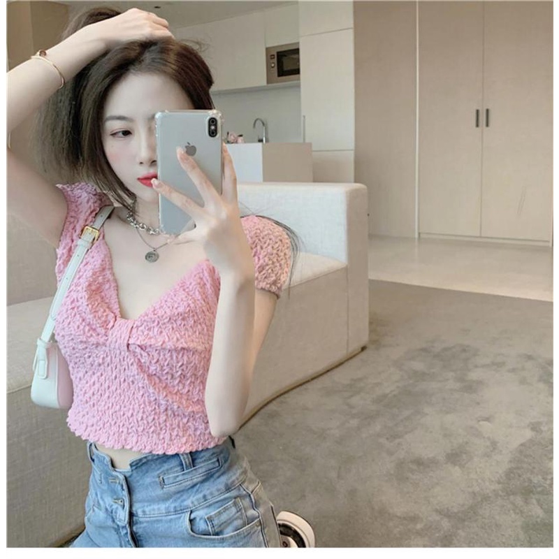 Áo Thun Ngắn Tay Cổ Chữ V Thời Trang Mùa Hè Dễ Phối Đồ