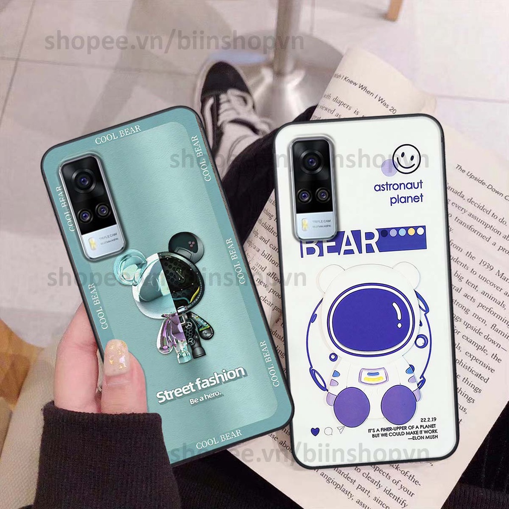 Ốp Vivo Y51 2020 hình gấu bear brick đẹp độc lạ, thời trang, cá tính