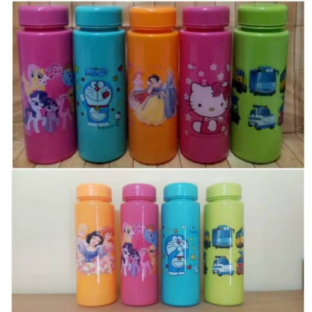 Bình Nước 500ml In Hình Doraemon Hello Kitty Ngựa Một Sừng Dễ Thương