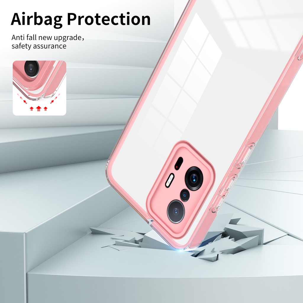 For Xiaomi 11T / 11T Pro 5G Case Lens Protection Cover Transparent TPU Silicone Shockproof Yellowing-Resistant Slim Thin Phone Cover