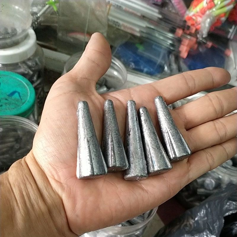 Chì câu cá hình nhọn, nón xuyên tâm loại lớn